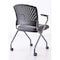 Officesource Perch Collection Nesting Chair with Arms and Casters, Titanium Frame OSSN6953PBK - alternate 6
